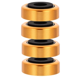 TEHAUX 4pcs Vibration Isolation Feet Pads Aluminum Alloy Speaker Pads for Amplifier Ring Detachable Diameter Height