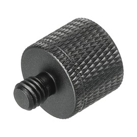sourcing map Microphone Stand Adapter 3/8 Female to M6 Male Camera Screw Black