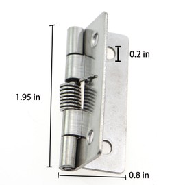 ZHYOHEN 4PCS Hinge Rebounder 201 2 inch 50mm Stainless Steel Spring Hinge with Mounting Screws Household Door Hinge Rebounder Industrial Self-Closing Hinge for Cabinet Door Closed Door