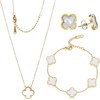Four Leaf Clover Jewelry,3pcs Lucky Four Leaf Clover Jewelry Set