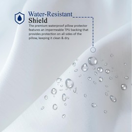 Sirenpho Pack of 4 Waterproof Pillow Protectors Zippered Covers 50x75cm, Anti Dust Mite, Anti-Allergy Hotel Quality Pillow Case, Pillow not Included