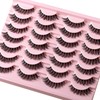 QUNETY Lashes False Eyelashes Wispy Cat Eye Lash Strips Fake