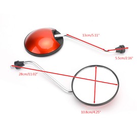 Topteng Universal Scooter Moped Mirrors 8mm for Vespa Piaggio Liberty 50-150 cc