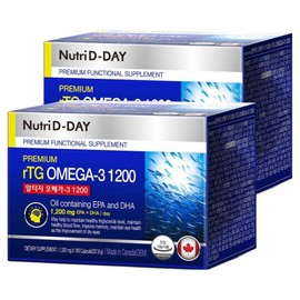 Nutri-D Day Altige Omega 3 1200 237.6g, 180 tablets, 2 units / 뉴트리디데이 알티지 오메가3 1200 237.6g, 180정, 2개