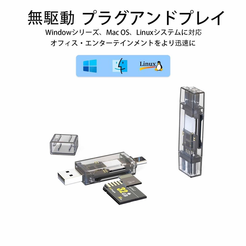 TRkin SD Card Reader Type-C OTG 2 in 1 USB