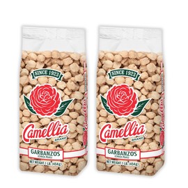 Camellia Brand Dried Garbanzo Beans (Chickpeas) – Premium Non-GMO Chickpeas for Hummus, Salads, Soups, Curries, and Roasted Snacks – Gluten-Free, High Protein, Vegan & Vegetarian Diets, 1 Pound (Pack of 2)