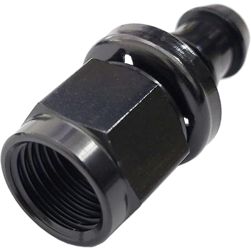 通用 2Pcs Aluminium 6AN Straight Push On Fuel Hose Fitting