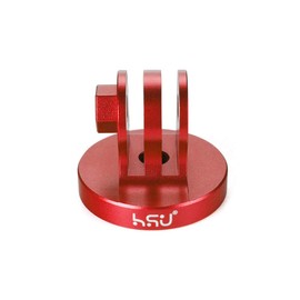 HSU Aluminum Tripod Mount Adapter Set with Thumb Screw for GoPro Hero 12/11/10/9/8/7/6/5 and Other Action Cameras with 1/4 Screw Holes(Red)