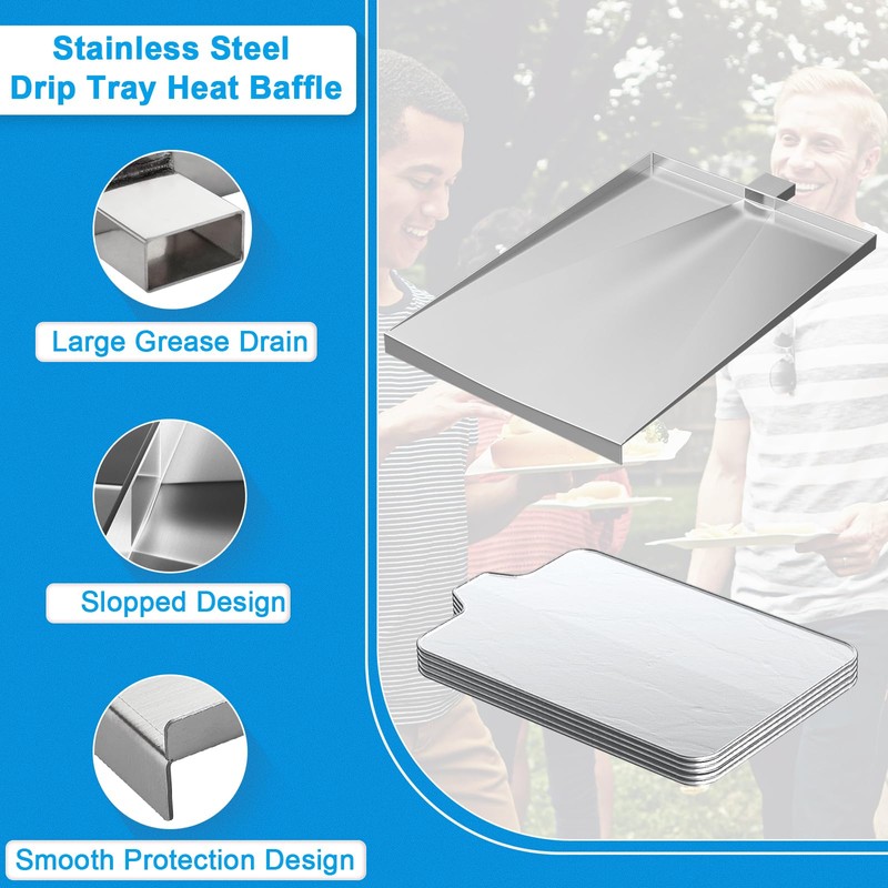 LS'BABQ SUB025 Drip Tray Replacement Parts for Traeger Tailgater 20