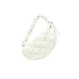 ASWACA Quilted Puffer Shoulder Bag for Women Crossbody Bags Purse Handbag Carryall Adjustable Crescent Dumpling Sling Bag