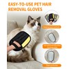Pet Hair Removal Glove for Cats & Dogs, 2-Pack Upgraded