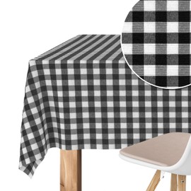 Martina Home TEFLONATED TABLECLOTH MADE Vichy Black 200X140 CM