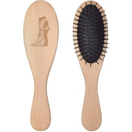 'Bride and Groom' Wooden Hairbrush (HA00050926)