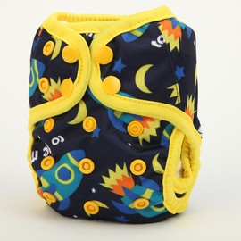 Sigzagor Newborn Baby Diaper Nappy Cover 8lbs-10lbs For Boys (To The Moon)