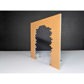 1/12 Scale Entrance Stage Set - For 6" - 7" ECW & WWE Wrestling Action Figures - Wall Only (No Fences)