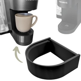 Riser Splash Guard Drip Tray Accessory Made for K-Supreme & K-Slim Drip Tray Riser in Black Increases 1.7 inches to Cups Height