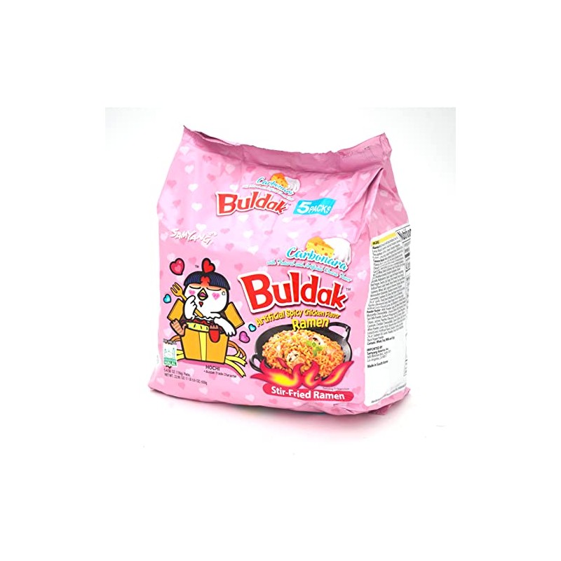 Samyang Buldak Hot Chicken Spicy Ramen Korea Instant Packaged Noodles,Carbonara,4.58