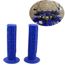 ATV Hand Grips 7/8" Soft Rubber Grip Compatible with ATV Arctic Cat Suzuki Yamaha Kawasaki Honda 400ex -Blue