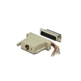 8 Pin Dsub DB 25 Pin Male to RJ45 Female Modular Adapter