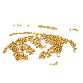 sourcing map 300 Pcs Precision Solid Brass Bearing Balls 2mm Industrial Brass Ball Spheres for Machinery, Automotive, and DIY (H62 Brass)