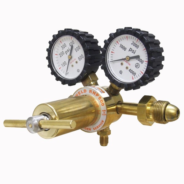 Uniweld RHP500 Nitrogen Regulator with 0-500 PSI Delivery Pressure, CGA580 Inlet Connection and 1/4-Inch Male Flare Outlet Connection