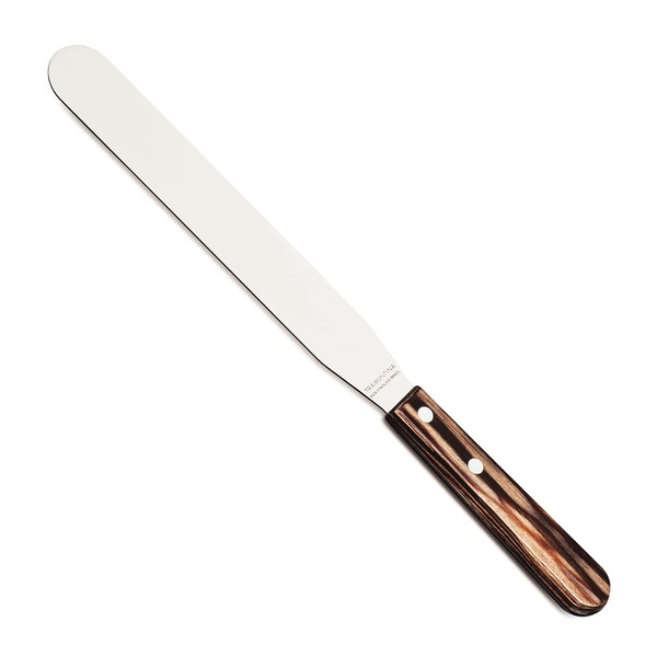Tramontina 21161/198 TRAMONTINA Wood Handle Palette Knife Spatula 12.6 inches (32 cm) Dark Dishwasher Safe Lightweight Durable Natural Wood Made in Brazil