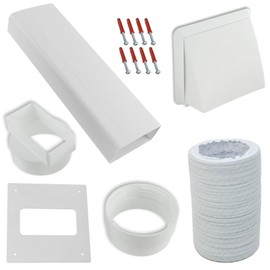 SPARES2GO Exterior Wall Venting Kit & Extension Hose for Hotpoint Tumble Dryer (White, 4" / 102mm)