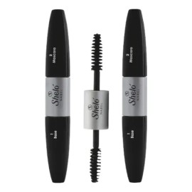 Rímel Dúo Negro Sheló Nabel Waterproof Alargador Voluminizador 11g