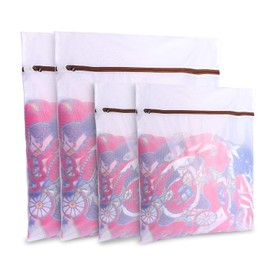 GOGOODA Set of 4 Large Laundry Mesh Bags Delicates Net Wash Bags for Blouse, Jacket,Pants, Sheets (20 x 24 Inches x 2, 16 x 20 Inches x 2)