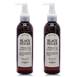 Skinfood Black Sugar Perfect Cleansing Oil 200ml x 2 / 스킨푸드 블랙슈가 퍼펙트 클렌징 오일 200ml X 2개