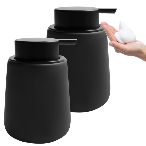 TOOZFO Soap Foaming Dispenser Ceramic with Easy-to-Press Pump Hand Foam