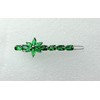 Faship Gorgeous Green CZ Crystal Floral Hair Clip