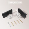 Newlaking Dummy Door Knob Set - Crystal Glass Non-Locking Door