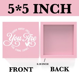 Krollma Positive Gifts for Women, Mental Health Decor,Therapist Office Decor Inspirational Gifts for Women, Wooden Box Sign for Therapy Office Counselor Home Farmhouse Living Room Desk Shelf Decor