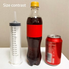 2 Pack 150ml Large Syringes Big Syringes, Large Garden Syringe for Scientific Labs, Measuring, Watering, Refilling (150 ML)