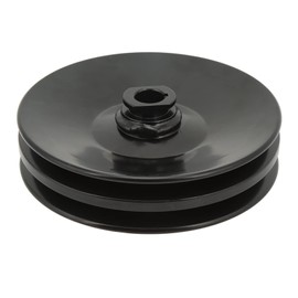 Aramox Power Steering Pulley for Chevy SB, Double Groove Power Steering Pump Pulley 5/8in Keyway Shaft 86 01975 R Replacement