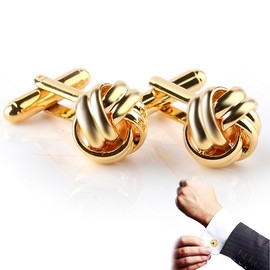 ZORVUJI Love Knot Stud Earrings for Women Girls 14 Carat Gold-Plated 925 Sterling Silver Posts (Gold)