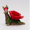 Cosmos Gifts Fine Porcelain Red Rose Flower Figurine, 5-3/4" L