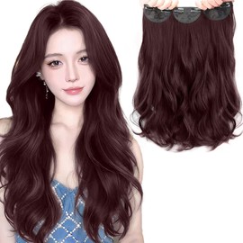 Yokosen Hair Extension, Collarless Wig, Wrap, Long, Set of 3, Half Wig, Hair Extension, Hair Extension for Women, Point Wig, Extension, Clip Type, Curl, Easy Installation, Volume Up, Natural, Partial