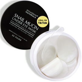 Parches para ojeras mascarillas de gel de mucina de caracol para bolsas y bolsas debajo de los ojos, tratamiento hidratante iluminador instantáneo... 