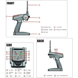 Flysky Fs Gt2 2.4Ghz 2 Channel Digital Transmitter Receiver Radio System
