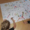 Paper tablecloth for colouring, explorer motif, colouring pictures boys, colouring