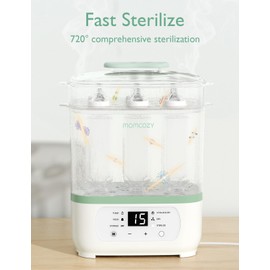 Momcozy Bottle Sterilizer and Dryer, 8-in-1 Electric Steam Baby Bottle Sterilizer for Baby Bottles, Baby stuffs & Breast Pump Accessories