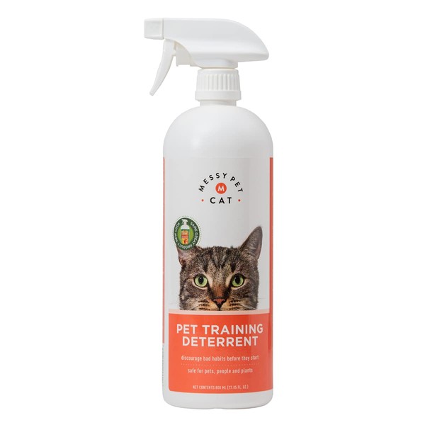 Messy Pet Cat Pet Training Deterrent Spray Bottle, 27.05 fl oz