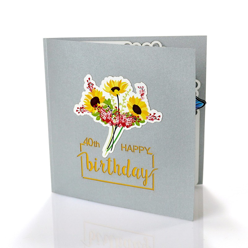 CUTPOPUP Daisy Bouquet, 11" x 11", 3D Popup Birthday Greeting
