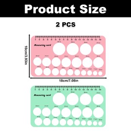 2PCS Safety Eye Sizer Tools, Ruler for Measuring Safety Eyes from 10mm to 30mm Size, Measure Tools for DIY Stuffed Animals Eyes Doll Making DIY Crafts Supplies