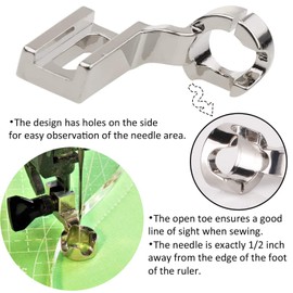 Quilting Ruler Foot Presser, Low Shank Ruler Frame Free Motion Darning Foot for Quilting Rulers- Darning Embroidery Presser Foot Fits All Low Shank Sewing Machines