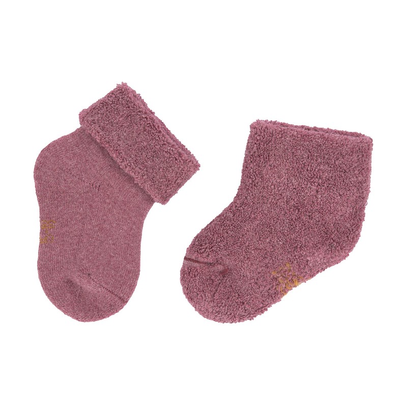 LÄSSIG Children's Terry Socks Set of 3 Rosewood Size 12-14