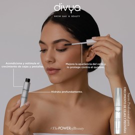 DIVYA Suero Profesional para Crecimiento de Cejas y Pestañas, Fortalece, Estimula y Alarga, Suero Fortalecedor