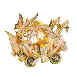 MU 3D Fairy Series Metal Puzzle Model Kits Cinderella's Elf Carriage, Princess Magic Palace Miniature Building, DIY Birthday Xmas Gift Toy Sets